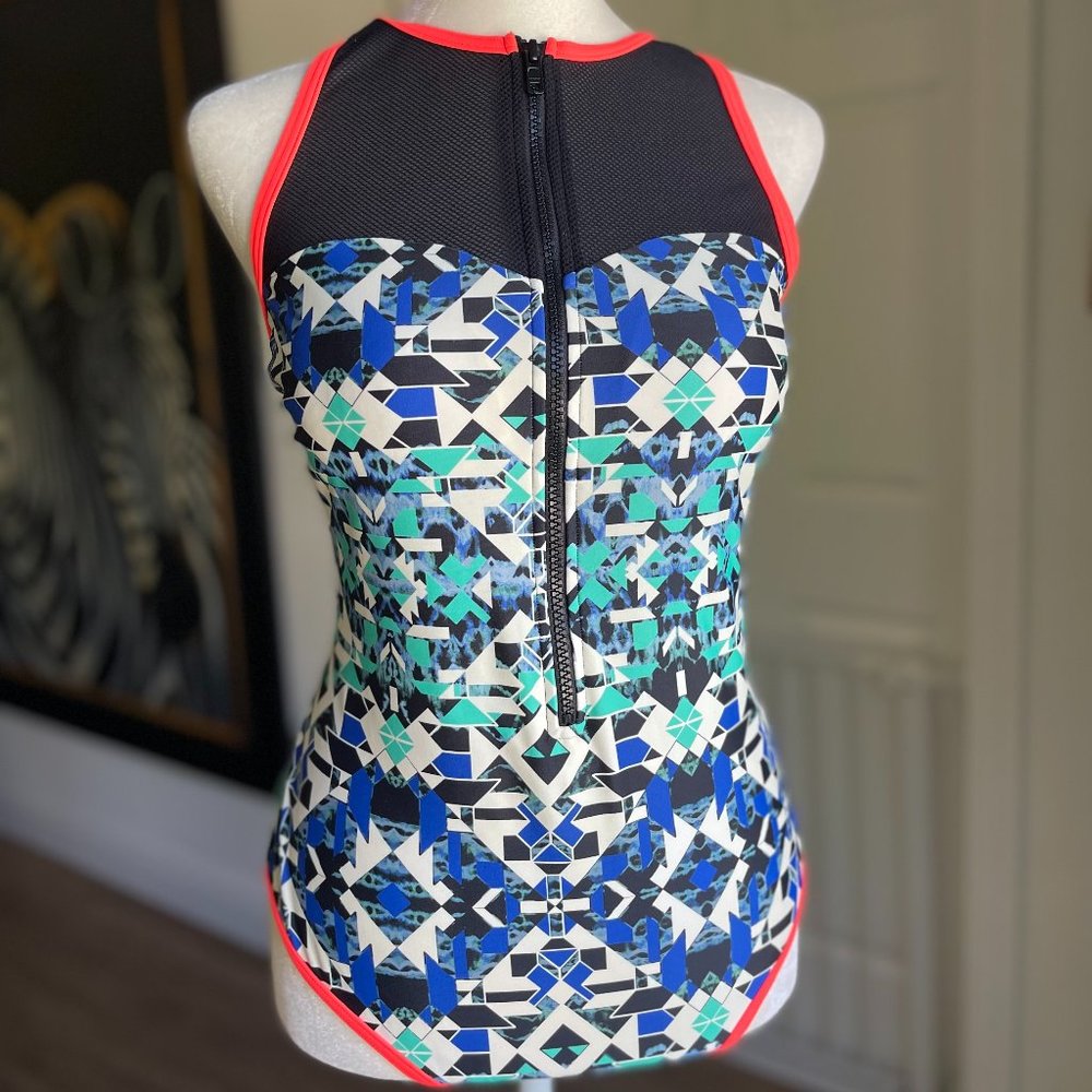 Fig Leaves One Piece Swim with Sexy Zipper